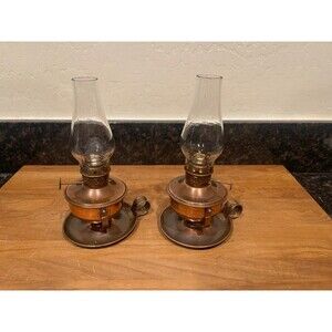 Vintage grape Rare Mini Copper Kerosene Oil Lamps -